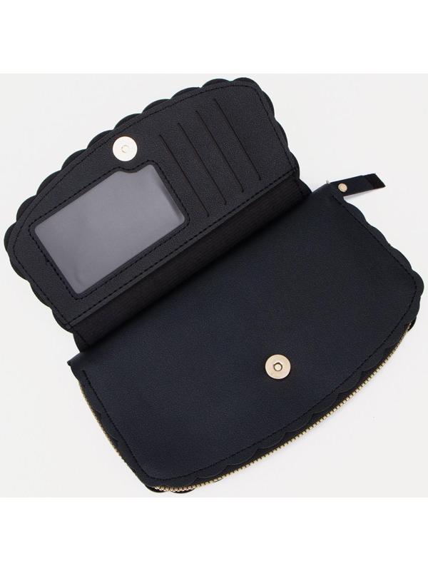 Кошелёк на молнии, цвет чёрный