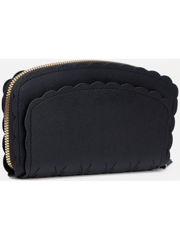 Кошелёк на молнии, цвет чёрный