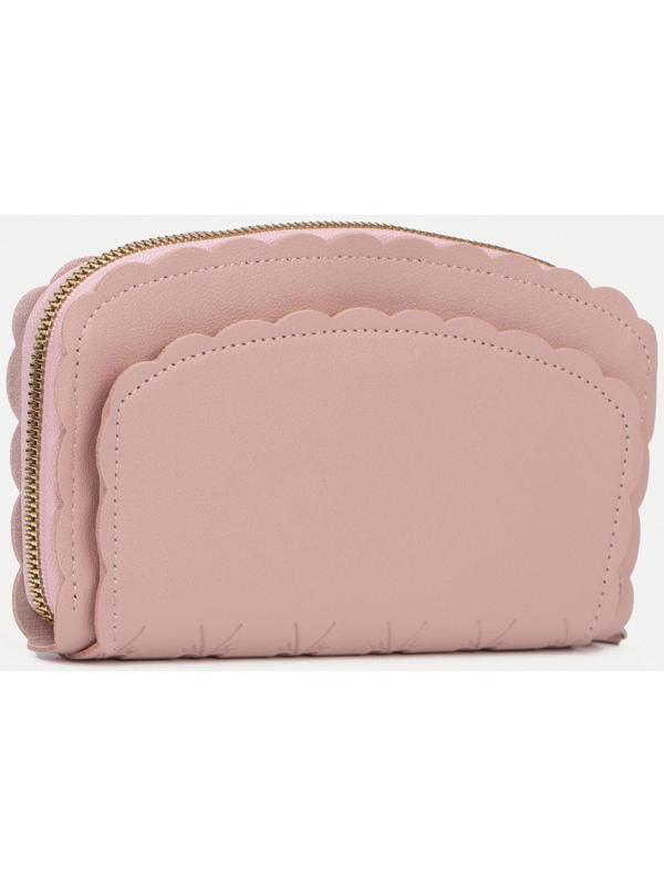 Кошелёк на молнии, цвет светло-розовый