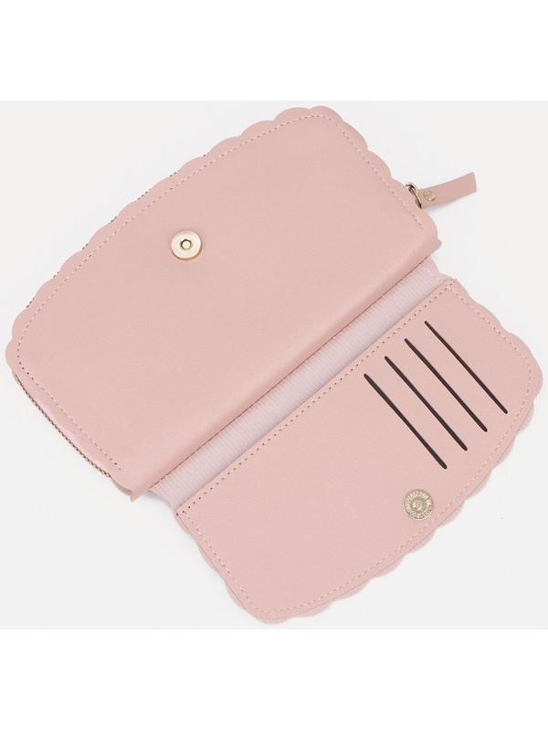 Кошелёк на молнии, цвет светло-розовый
