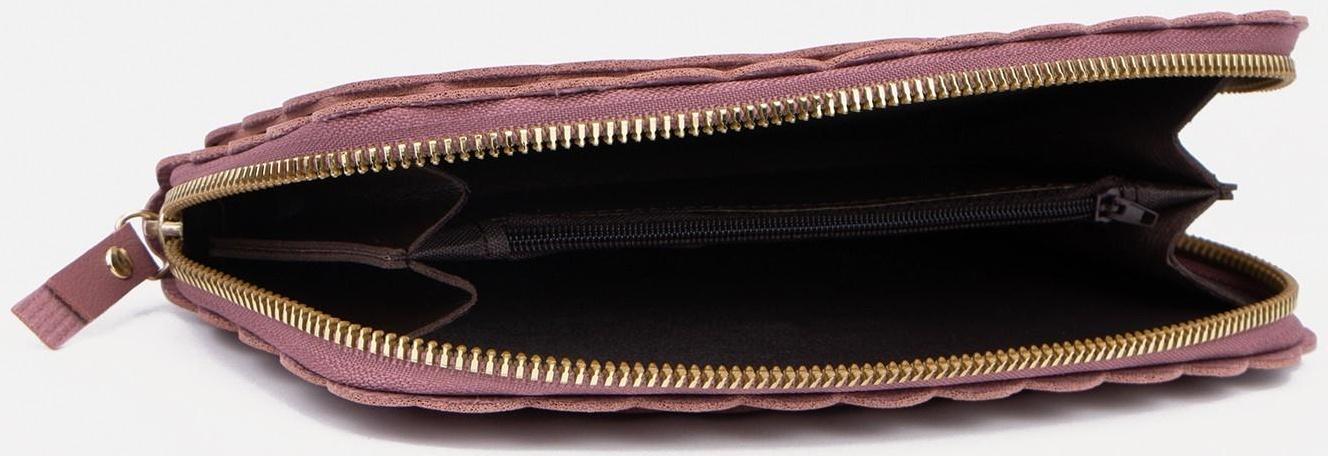 Кошелёк на молнии, цвет розовый