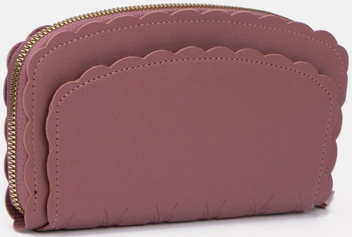 Кошелёк на молнии, цвет розовый