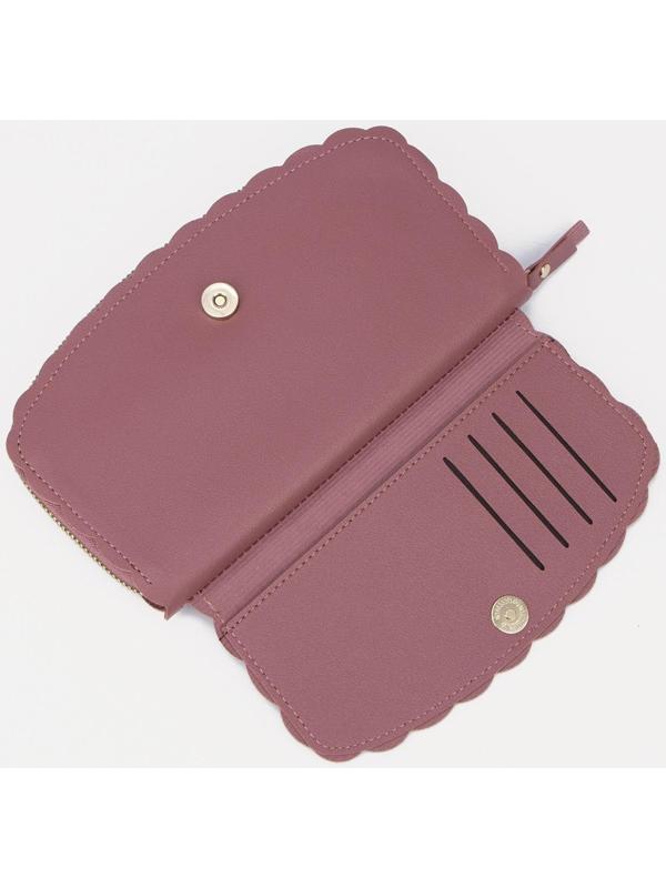 Кошелёк на молнии, цвет розовый
