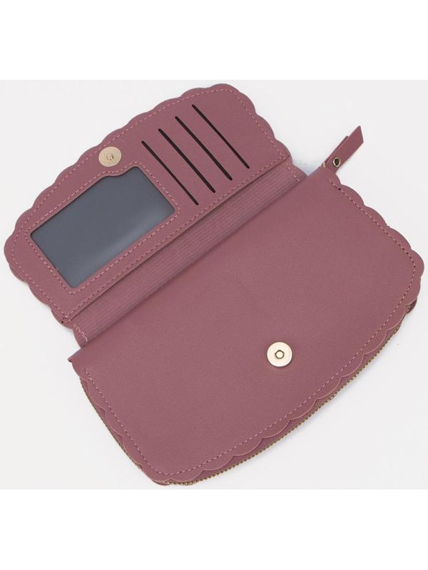 Кошелёк на молнии, цвет розовый