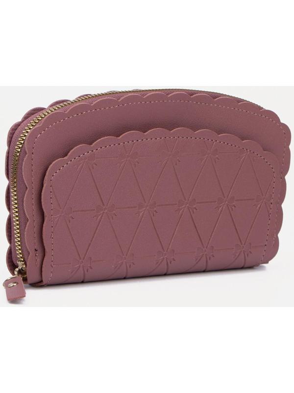 Кошелёк на молнии, цвет розовый