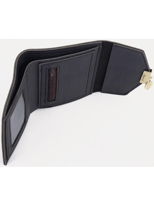 Кошелёк на кнопке, цвет чёрный