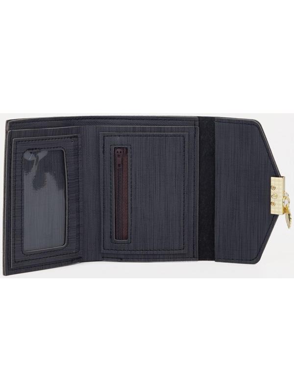 Кошелёк на кнопке, цвет чёрный