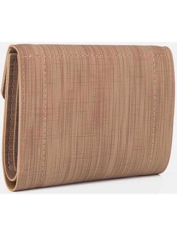 Кошелёк на кнопке, цвет бежевый