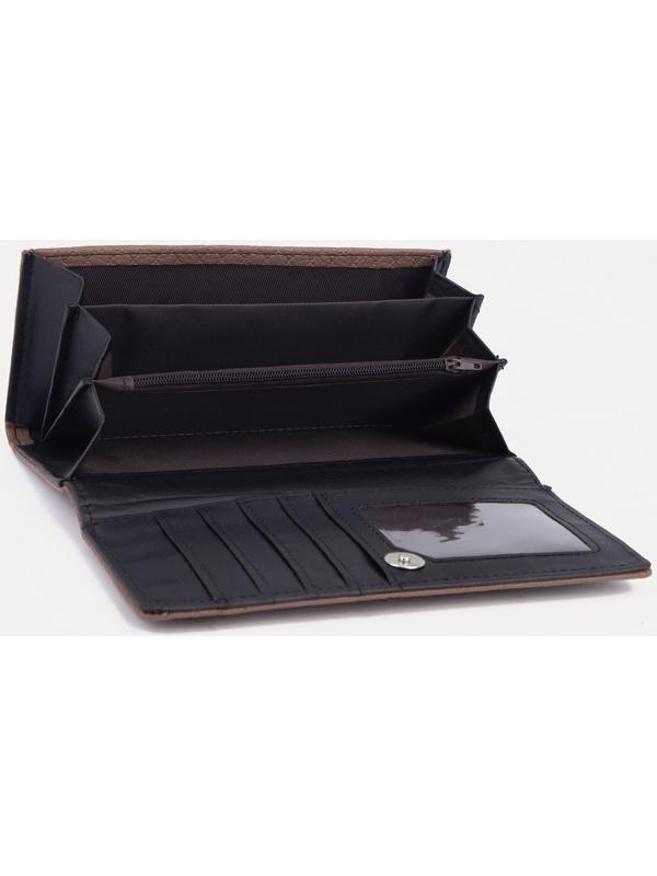 Кошелёк на магните, цвет коричневый