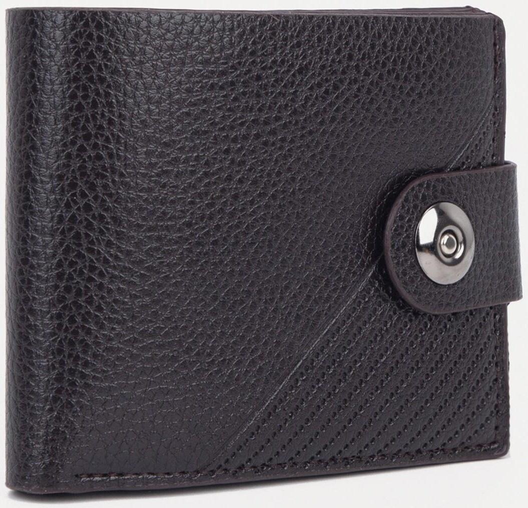 Портмоне на магните, для купюр, для карт, для монет, цвет тёмно-коричневый