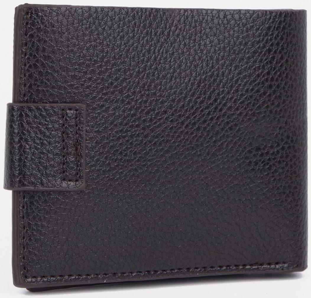 Портмоне на магните, для купюр, для карт, для монет, цвет тёмно-коричневый