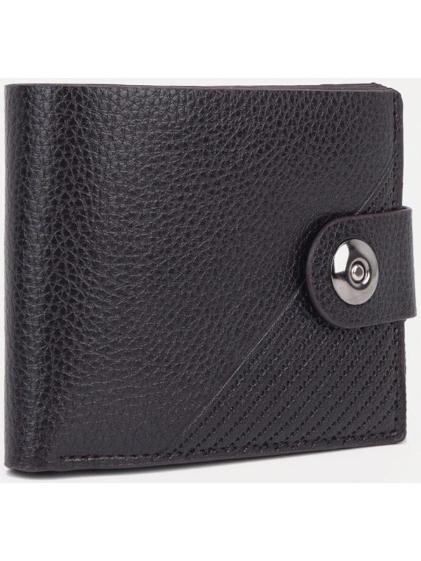 Портмоне на магните, для купюр, для карт, для монет, цвет тёмно-коричневый