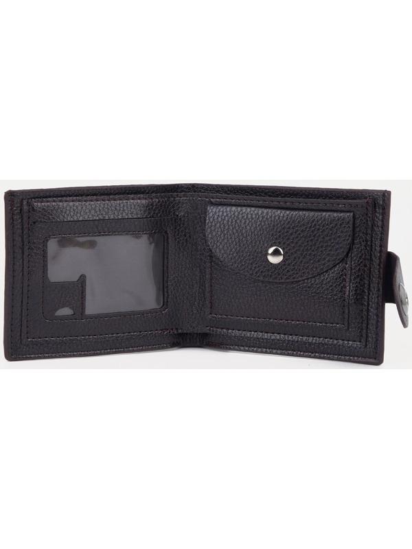 Портмоне на магните, для купюр, для карт, для монет, цвет тёмно-коричневый