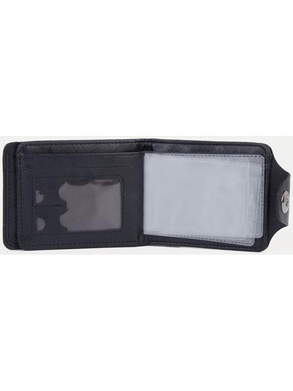 Портмоне на магните, для купюр, для карт, для монет, цвет чёрный