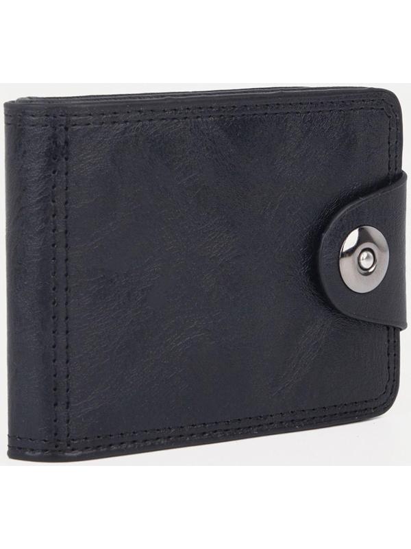 Портмоне на магните, для купюр, для карт, для монет, цвет чёрный