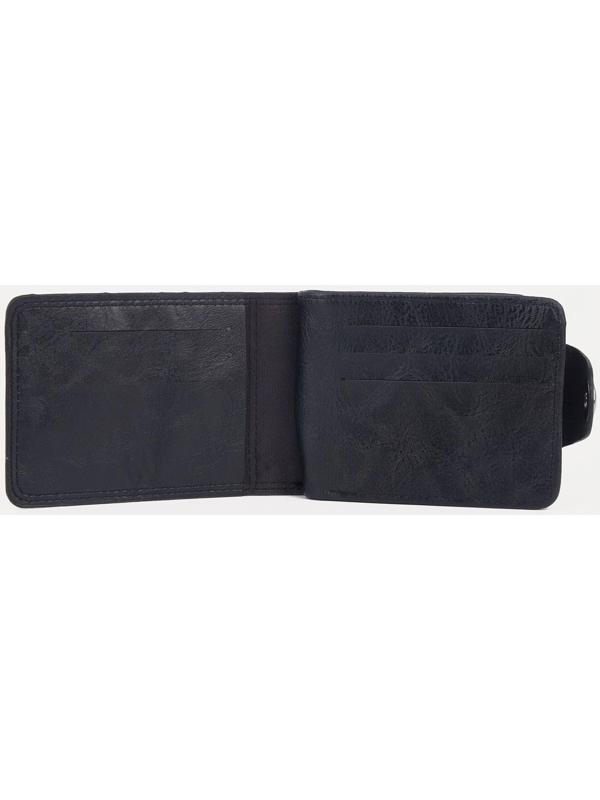 Портмоне на магните, для купюр, для карт, для монет, цвет чёрный