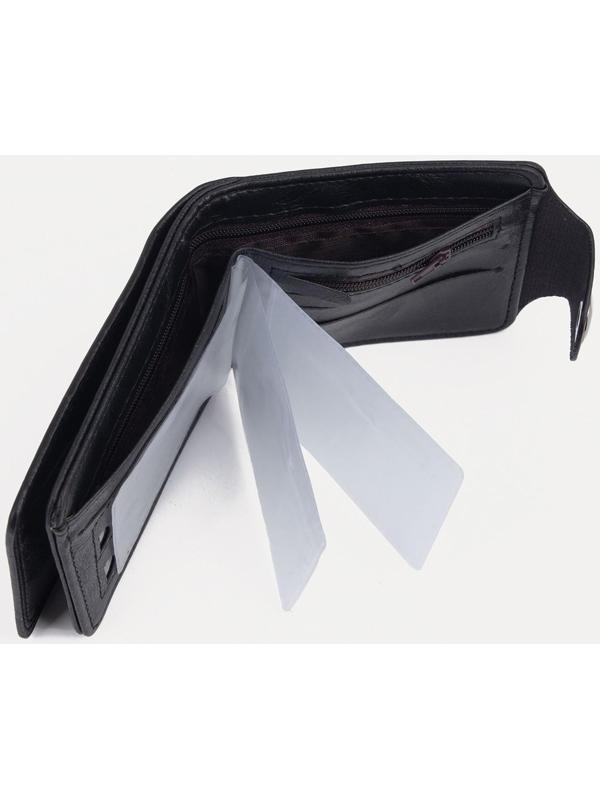 Портмоне на магните, для купюр, для карт, для монет, цвет чёрный