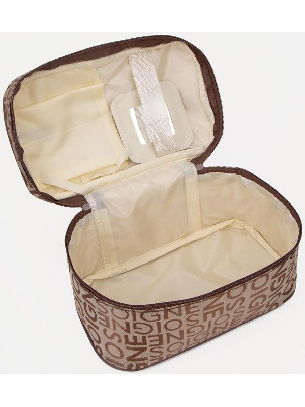 Косметичка на молнии, цвет коричневый