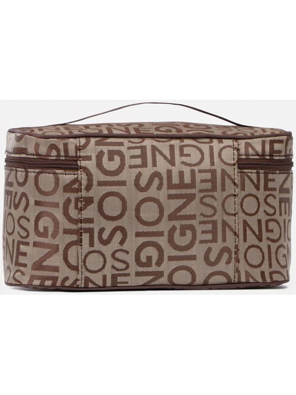 Косметичка на молнии, цвет коричневый