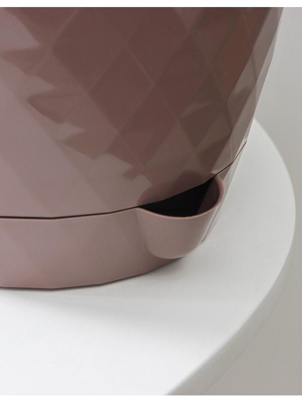 Горшок для цветов с прикорневым поливом «Румба», 3 л, цвет мокко