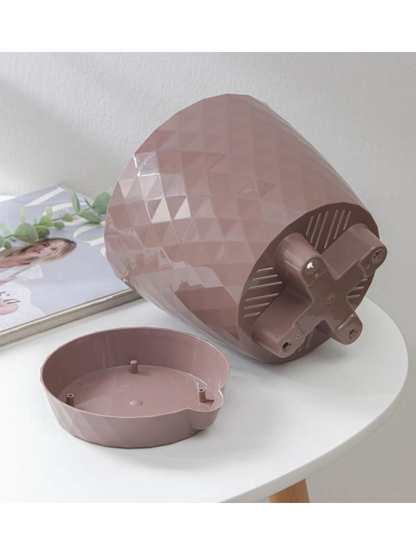 Горшок для цветов с прикорневым поливом «Румба», 3 л, цвет мокко