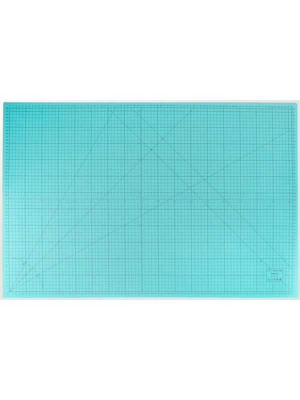 Мат для резки, двусторонний, 90 × 60 см, А1, цвет серо-голубой
