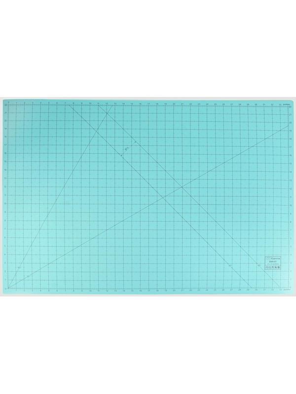 Мат для резки, двусторонний, 90 × 60 см, А1, цвет серо-голубой