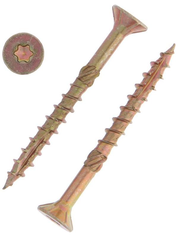 Саморез по дереву INFIX, 5х50 мм, с фрезой потайной, Torx25, жёлтый цинк