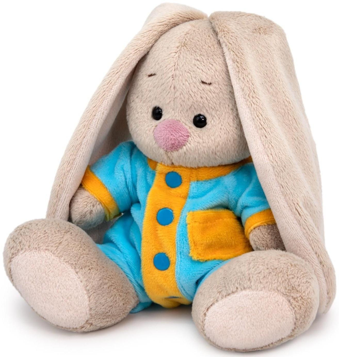 Мягкая игрушка «Зайка Ми в голубом комбинезоне», 15 см