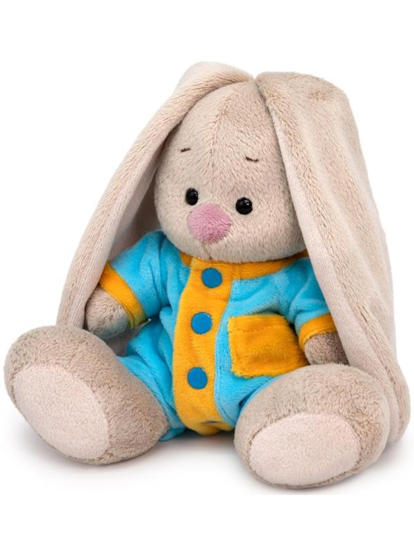 Мягкая игрушка «Зайка Ми в голубом комбинезоне», 15 см
