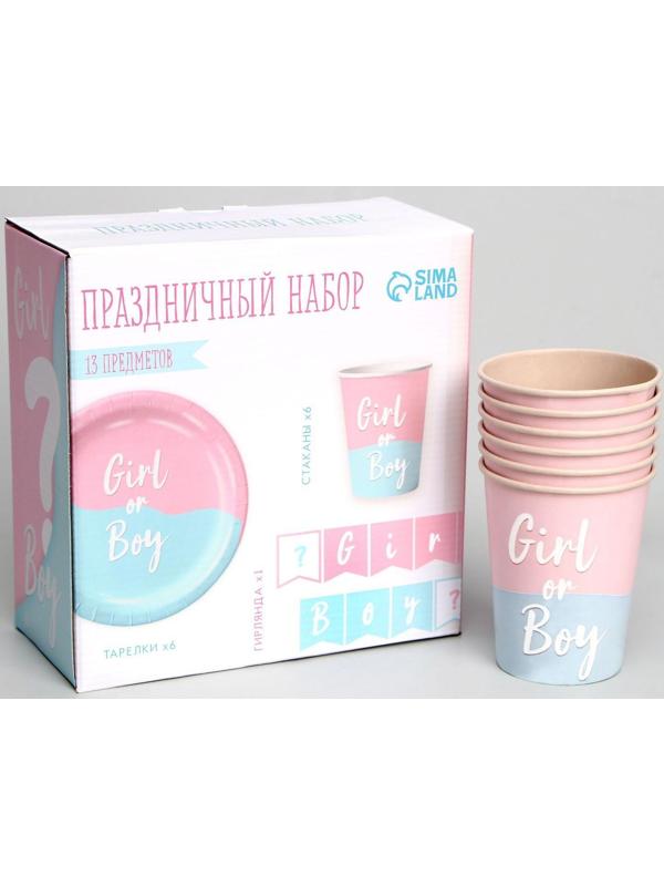 Набор бумажной посуды «Мальчик /Девочка»