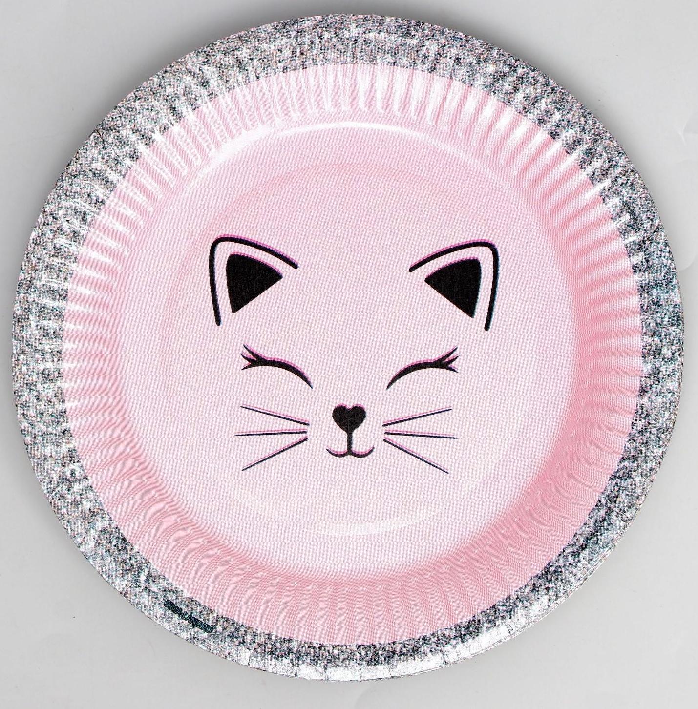 Набор бумажной посуды «Кошечка»