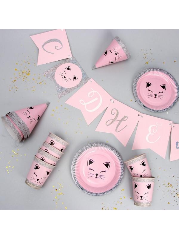 Набор бумажной посуды «Кошечка»