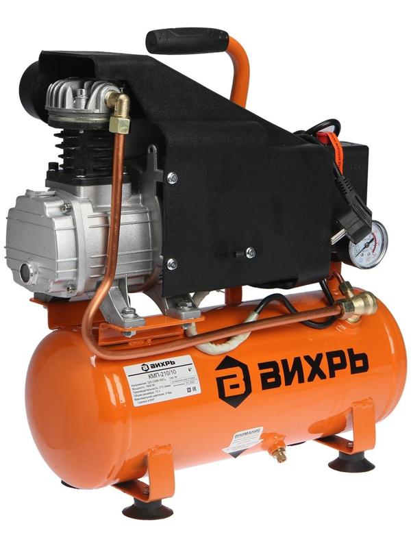 Компрессор Вихрь КМП-210/10, коаксиальный, 220 В, 1.6 кВт, 8 бар, 210 л/мин, 10 л