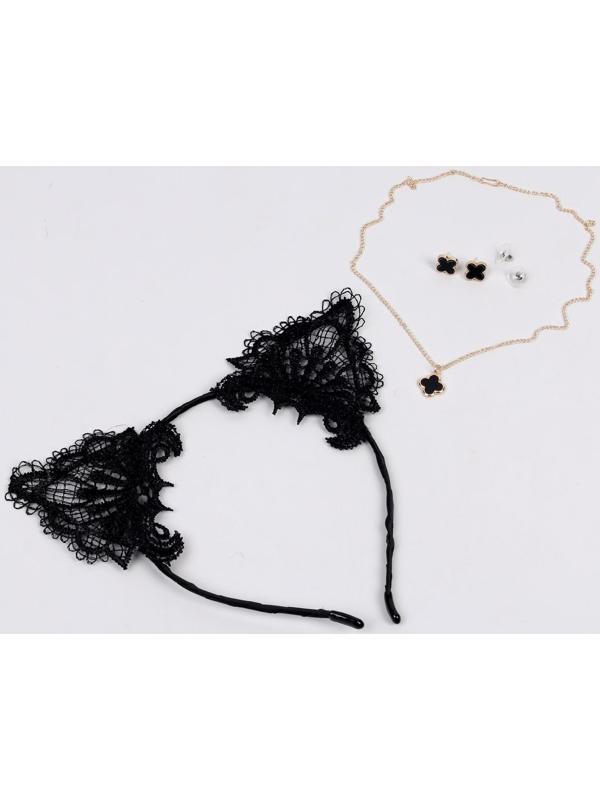 Карнавальный набор «Кошечка» (ободок+ чокер+ серьги)