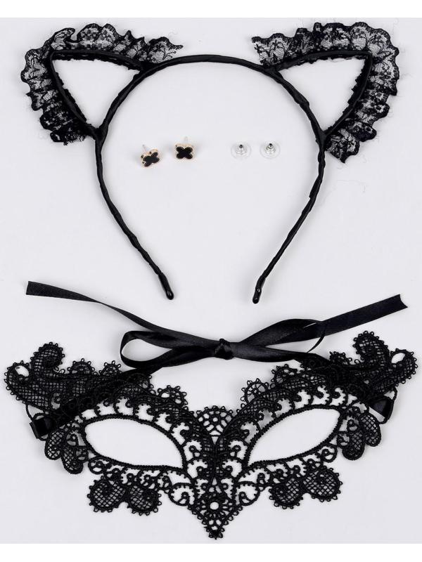 Карнавальный набор «Очаровашка» (ободок+маска+серьги)