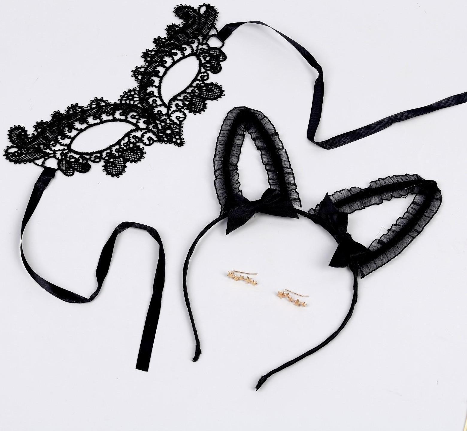 Карнавальный набор «Кокетка» (ободок+маска+серьги)