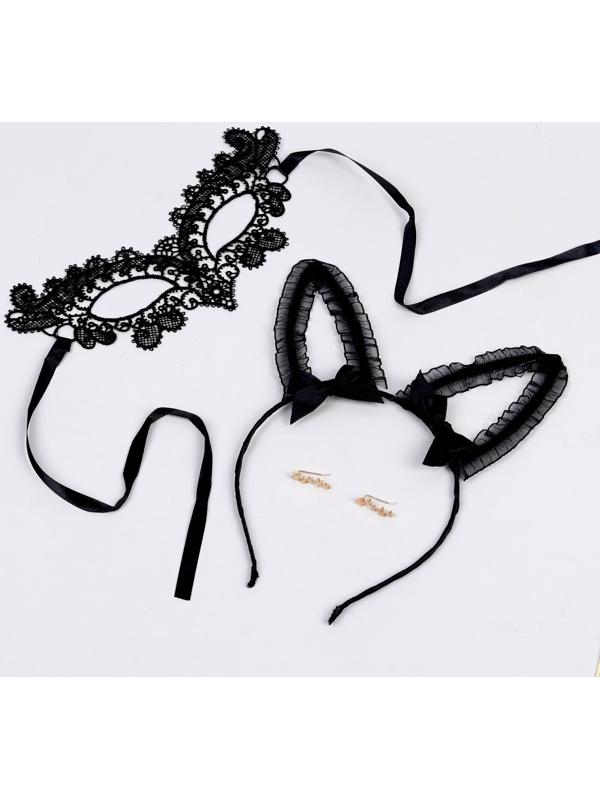 Карнавальный набор «Кокетка» (ободок+маска+серьги)