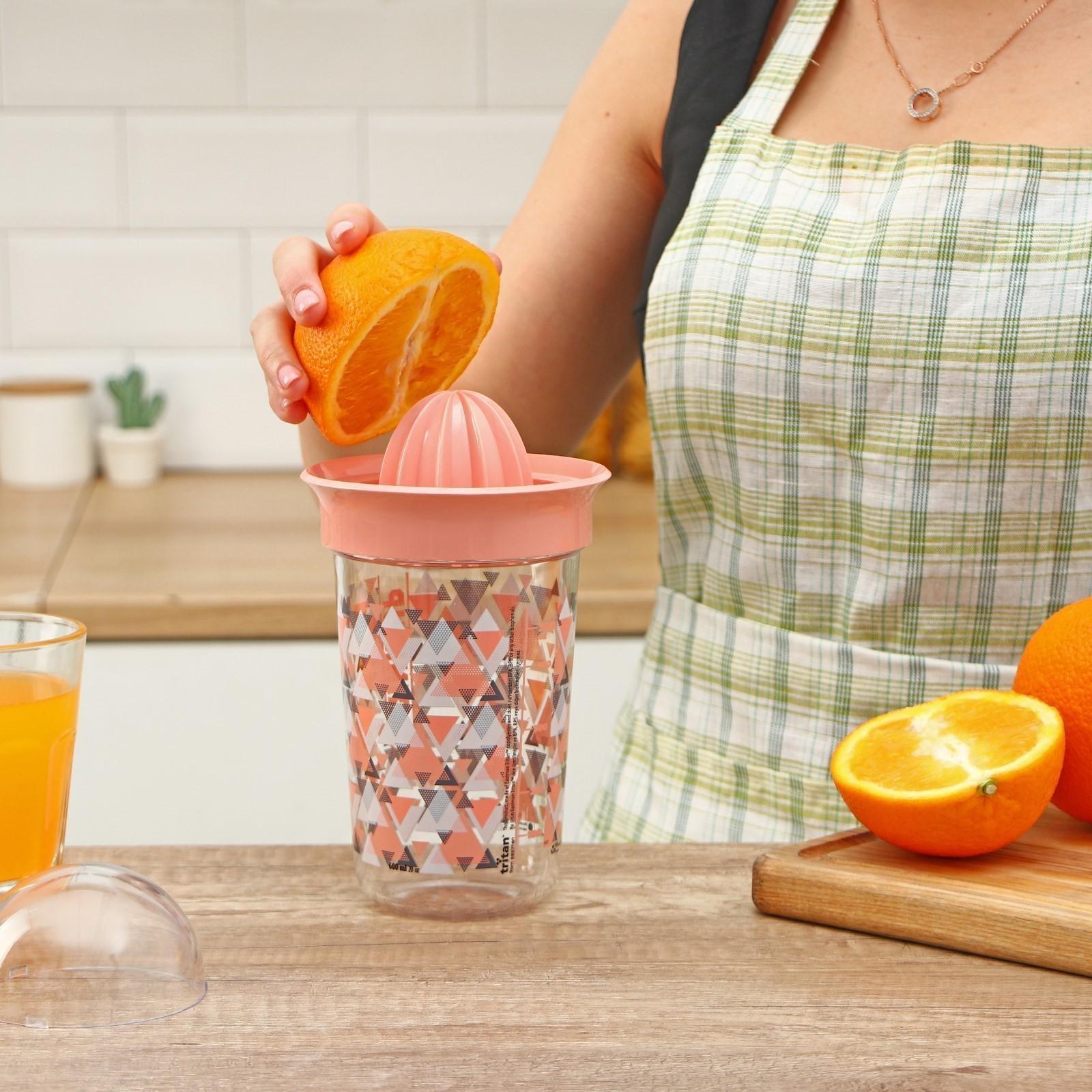Соковыжималка для цитрусовых ручная «Сомбреро», 600 мл, 11×11×19 см, тритан, цвет МИКС