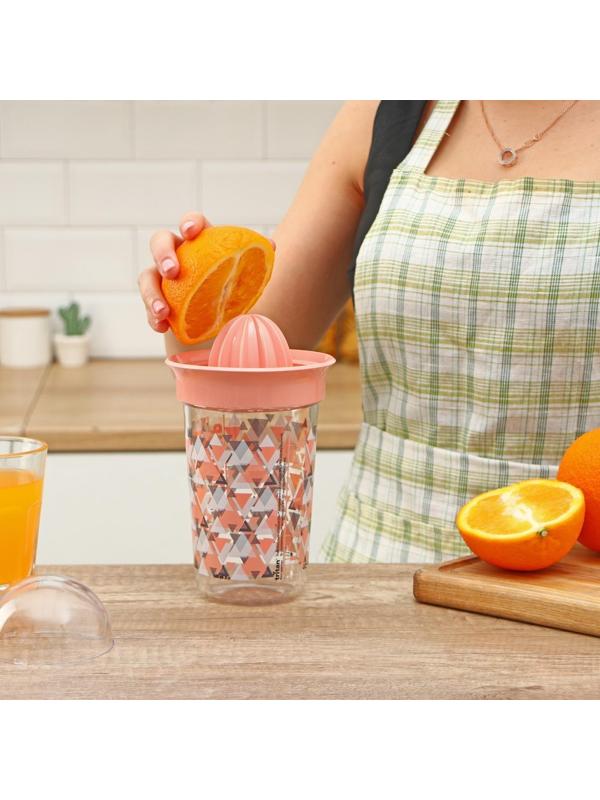 Соковыжималка для цитрусовых ручная «Сомбреро», 600 мл, 11×11×19 см, тритан, цвет МИКС