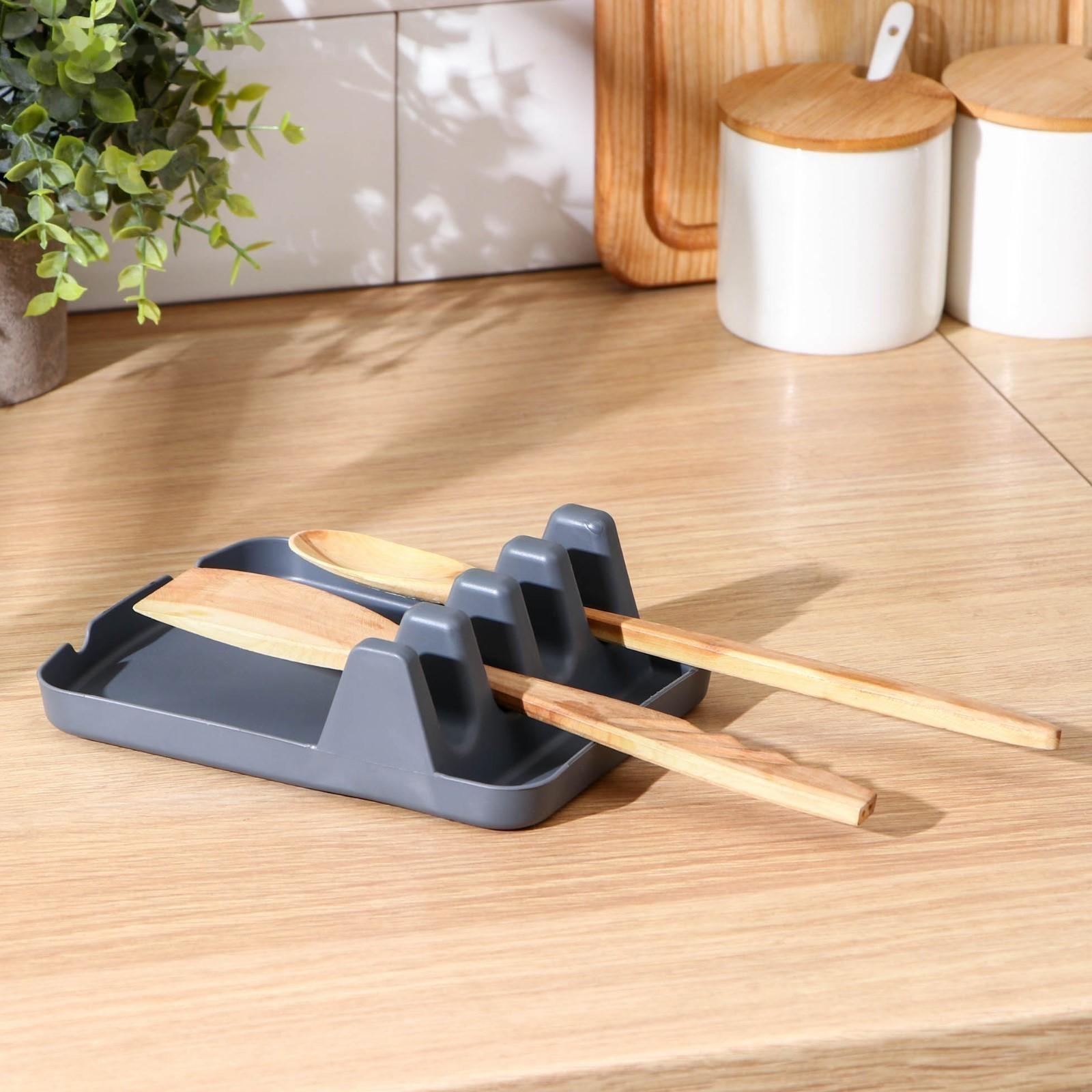 Подставка для крышек и кухонных принадлежностей, 14×18×5 см, цвет МИКС