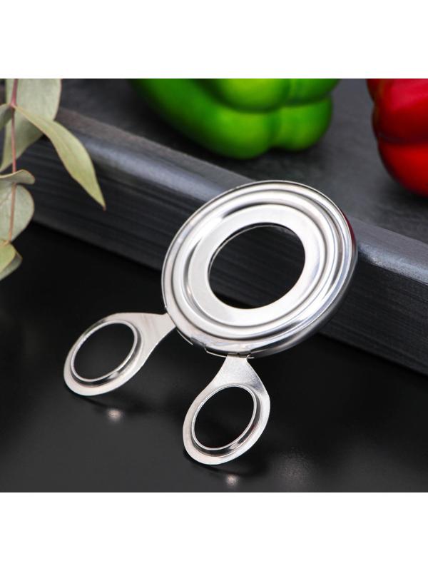 Ножницы для яиц, 10×8×0,7 см, диаметр отверстия 3,3 см, нержавеющая сталь