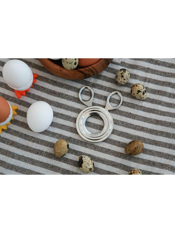 Ножницы для яиц, 10×8×0,7 см, диаметр отверстия 3,3 см, нержавеющая сталь