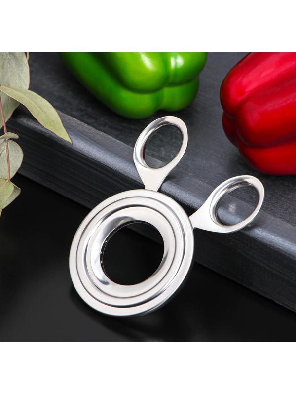 Ножницы для яиц, 10×8×0,7 см, диаметр отверстия 3,3 см, нержавеющая сталь