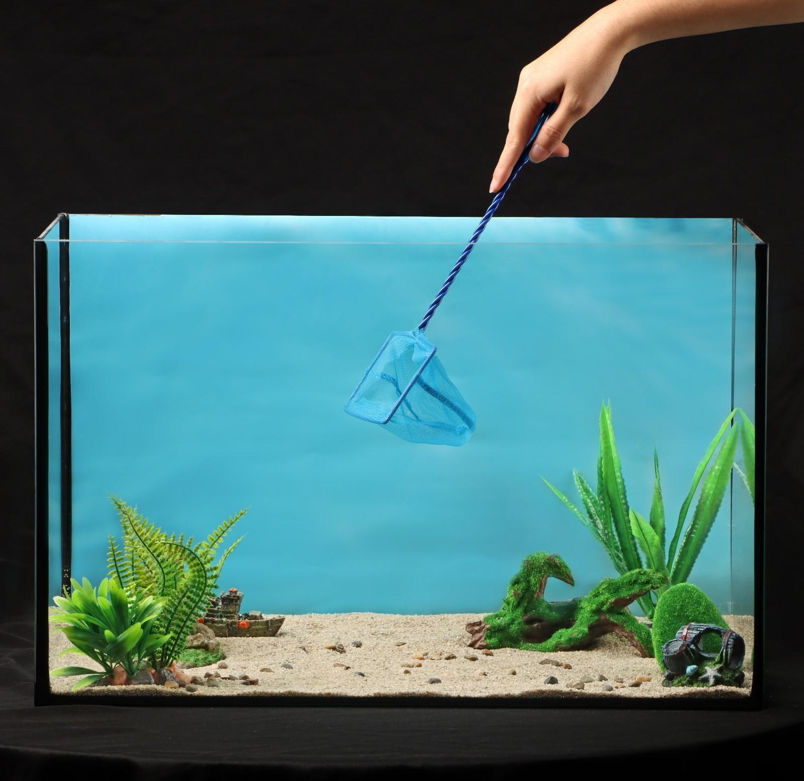 Сачок аквариумный 10 см, синий