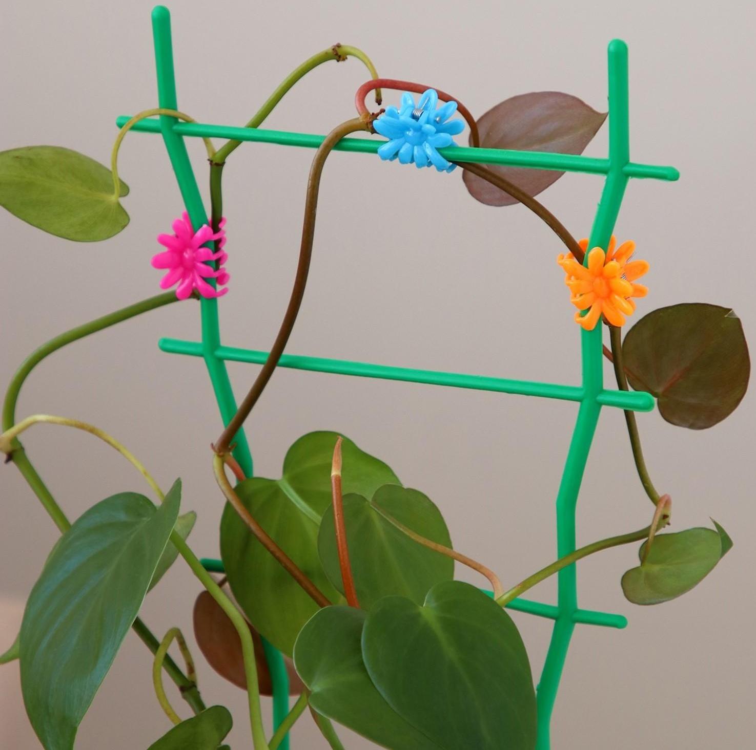 Клипса для растений «Цветок», набор 10 шт., МИКС