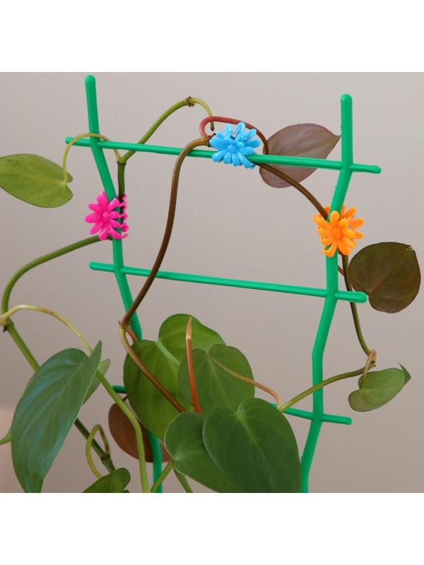 Клипса для растений «Цветок», набор 10 шт., МИКС