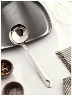 Половник из нержавеющей стали Доляна «Виктория», 35 мл, 22×6,5 см