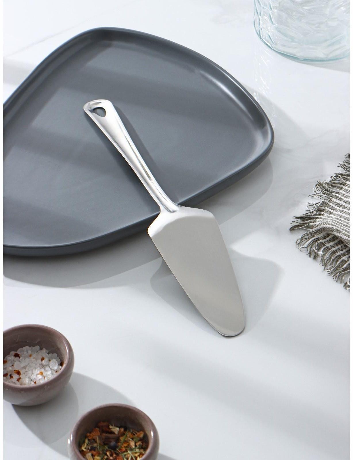 Лопатка из нержавеющей стали Доляна «Виктория», 28,5×5 см, цвет серебряный