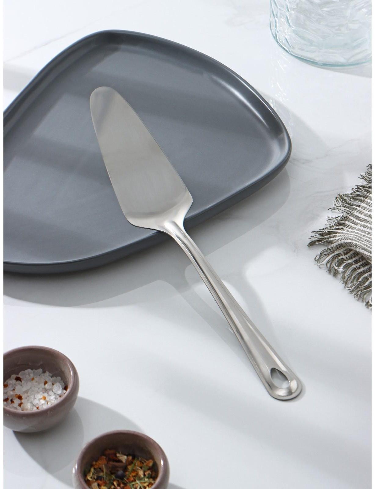 Лопатка из нержавеющей стали Доляна «Виктория», 28,5×5 см, цвет серебряный